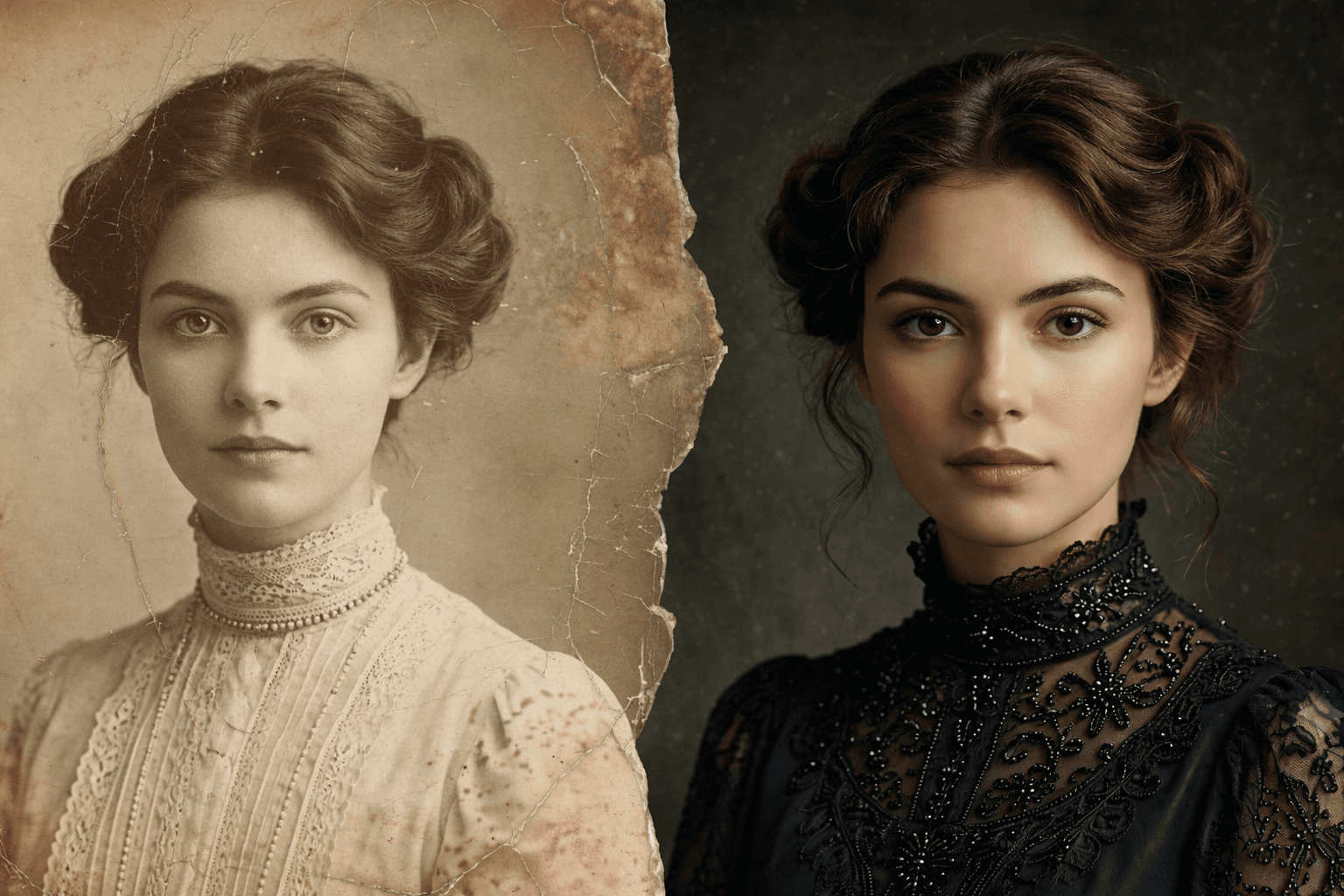 Before and after photo restoration